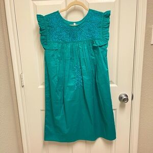 Spirit Dress Turquoise Embroidered Dress